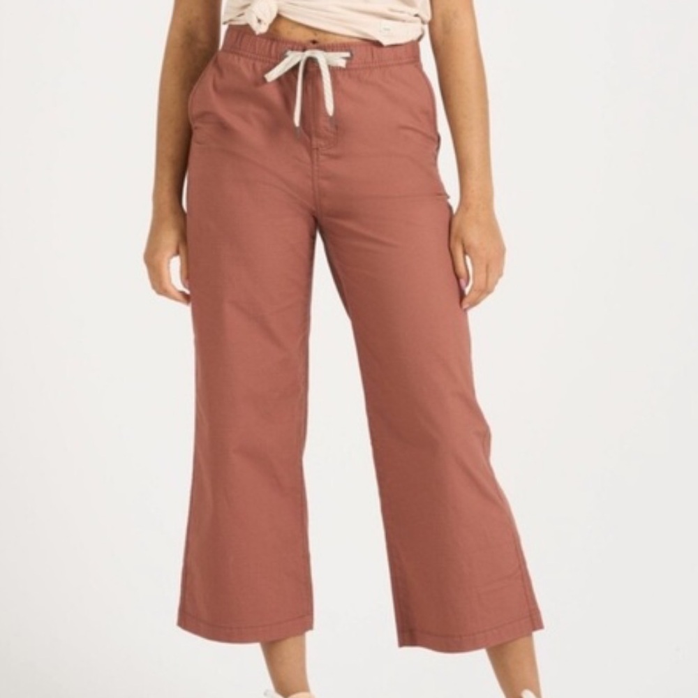 Vuori Wide Leg Pants in Dusty Rose
